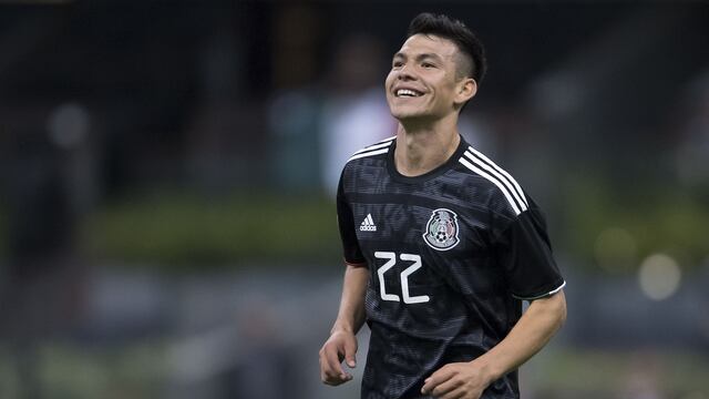 Lozano en un partido con el Tri