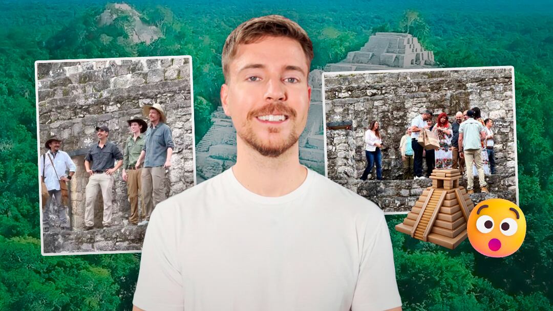 Mr. Beast en México en la zona arqueológica de Calakmul