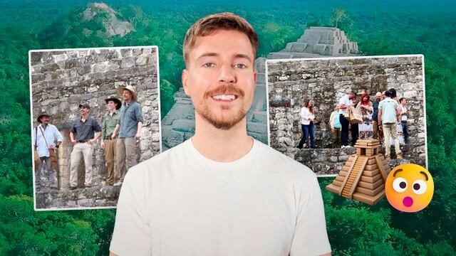 Mr. Beast en México en la zona arqueológica de Calakmul