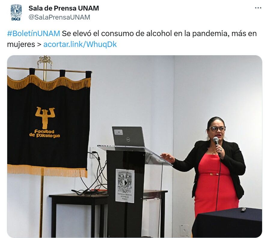 UNAM confirma aumento del consumo de alcohol en mujeres