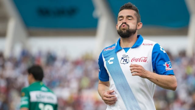 Hérculez Gómez en su etapa con Puebla.