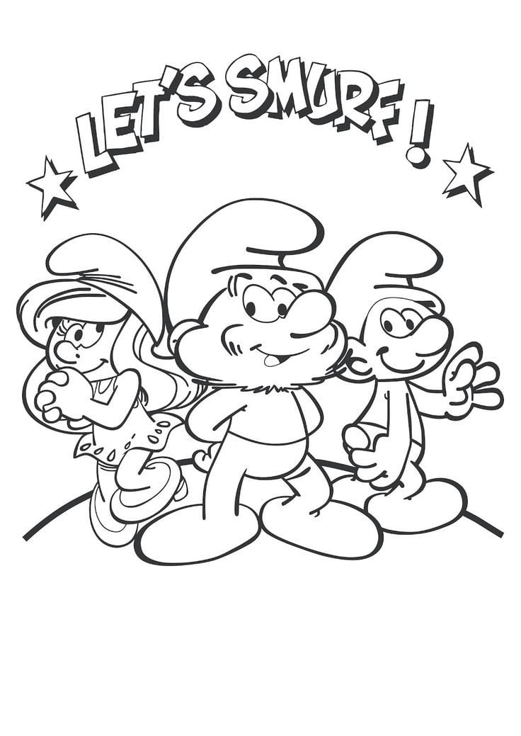 Dibujos de Los Pitufos para colorear