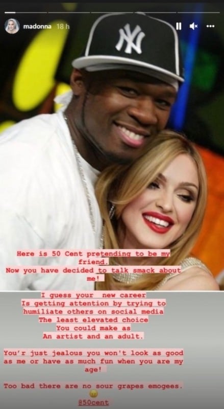 Madonna responde burlas de 50 Cent