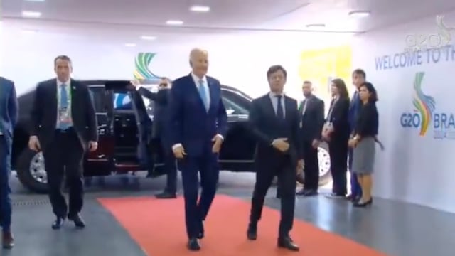 Joe Biden se pierde en alfombra roja de la cumbre del G20