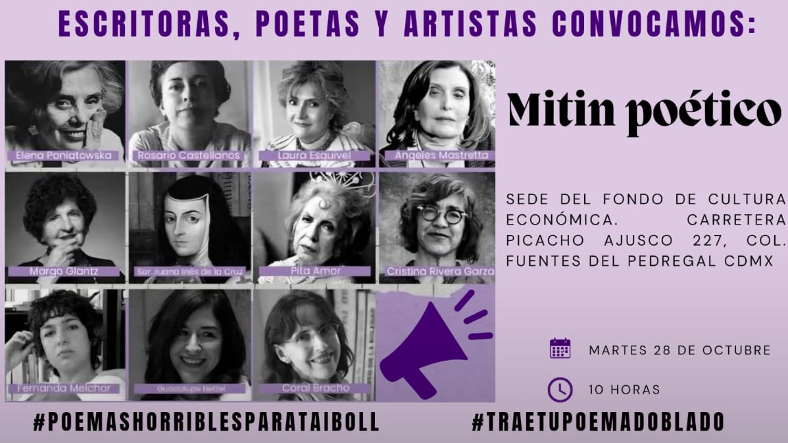 Protesta en el FCE: Poemas asquerosos para el niño mimado y junior Taibo II