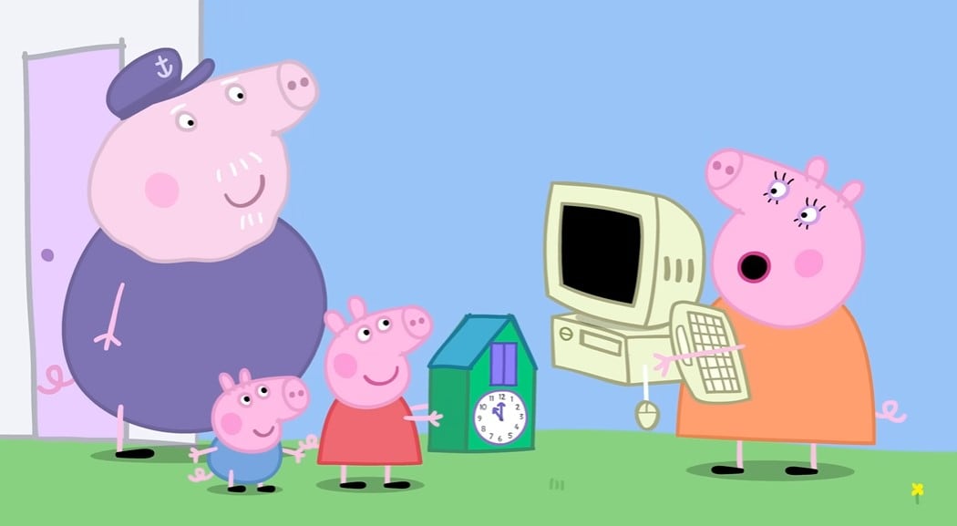 La nueva computadora de Abuelo Cerdito y Peppa Pig