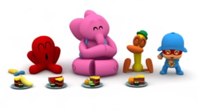 Frutas para desayunar con Pocoyó