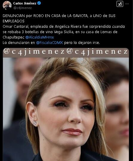Casa de Angélica Rivera en CDMX es robada.