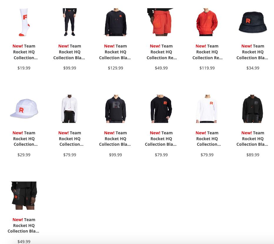 Pokémon lanza su colección del Equipo Rocket