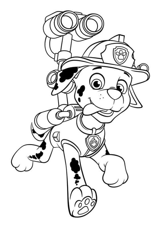 Dibujos de Marshall de Paw Patrol con temática de del Día del Niño