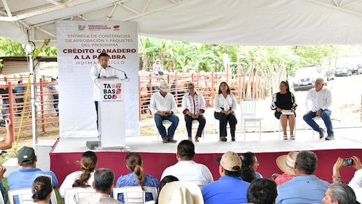 Javier May entrega apoyos ganaderos en Tabasco con inversión de 29 millones de pesos