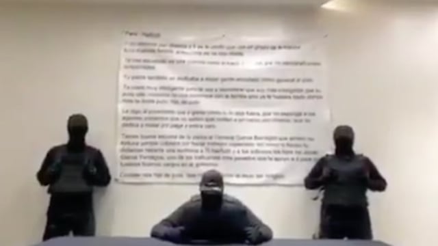 Encapuchados hablan en video