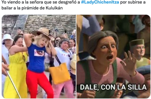 Memes de Lady Chichén Itzá tras subir la pirámide de Kukulcán