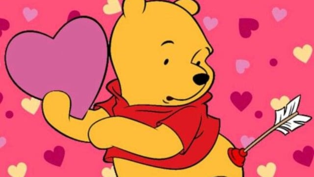 7 plantillas de Winnie Pooh bonitas para colorear por San Valentín
