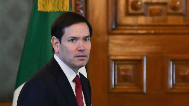 Marco Rubio en su visita a Palacio Nacional para reunión con Claudia Sheinbaum