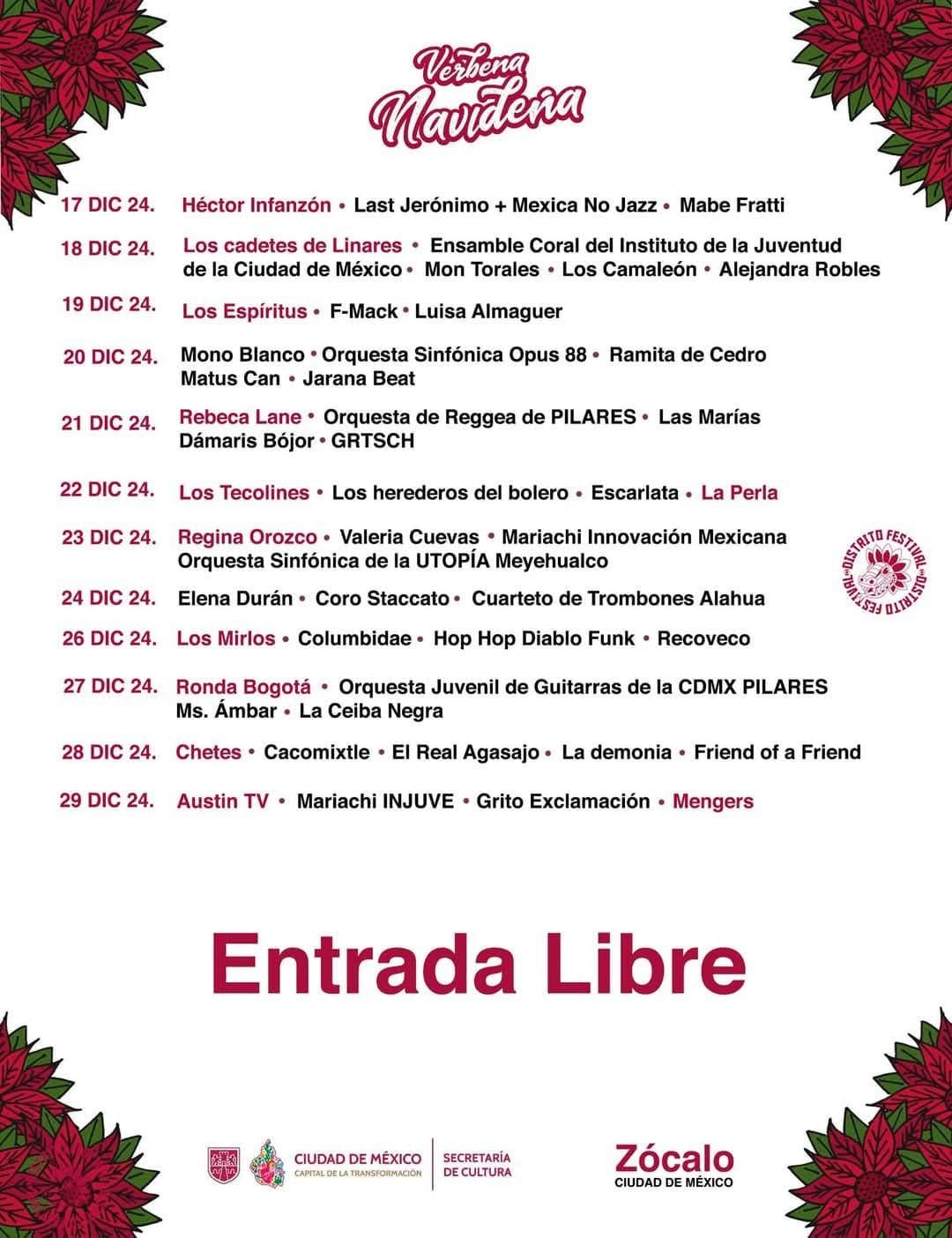 Conciertos de la Verbena Navideña 2024.