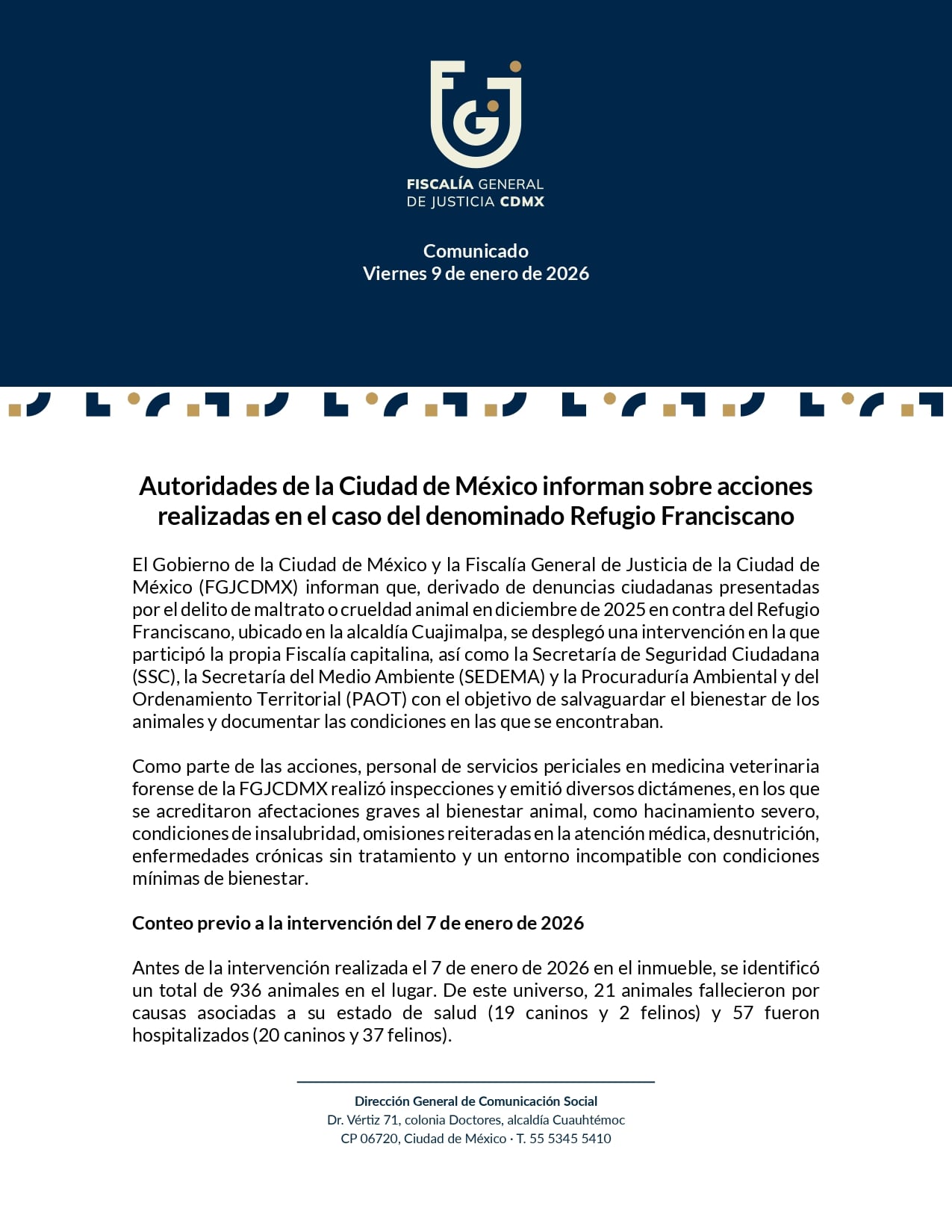 Fiscalía de la CDMX no aseguró el predio del Refugio Franciscano