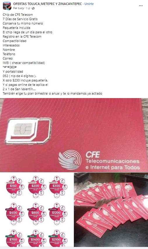 Mercado negro del chip de CFE