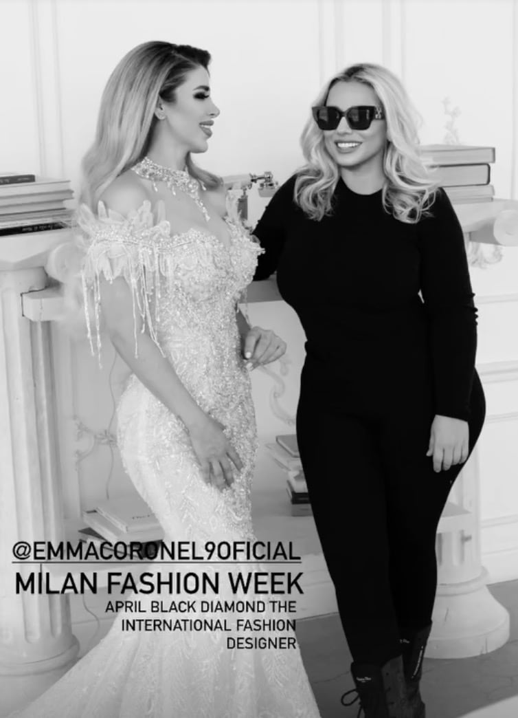 Emma Coronel se prepara para la Semana de la Moda de Milán
