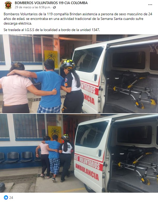 Jesús en viacrucis de Guatemala termina electrocutado