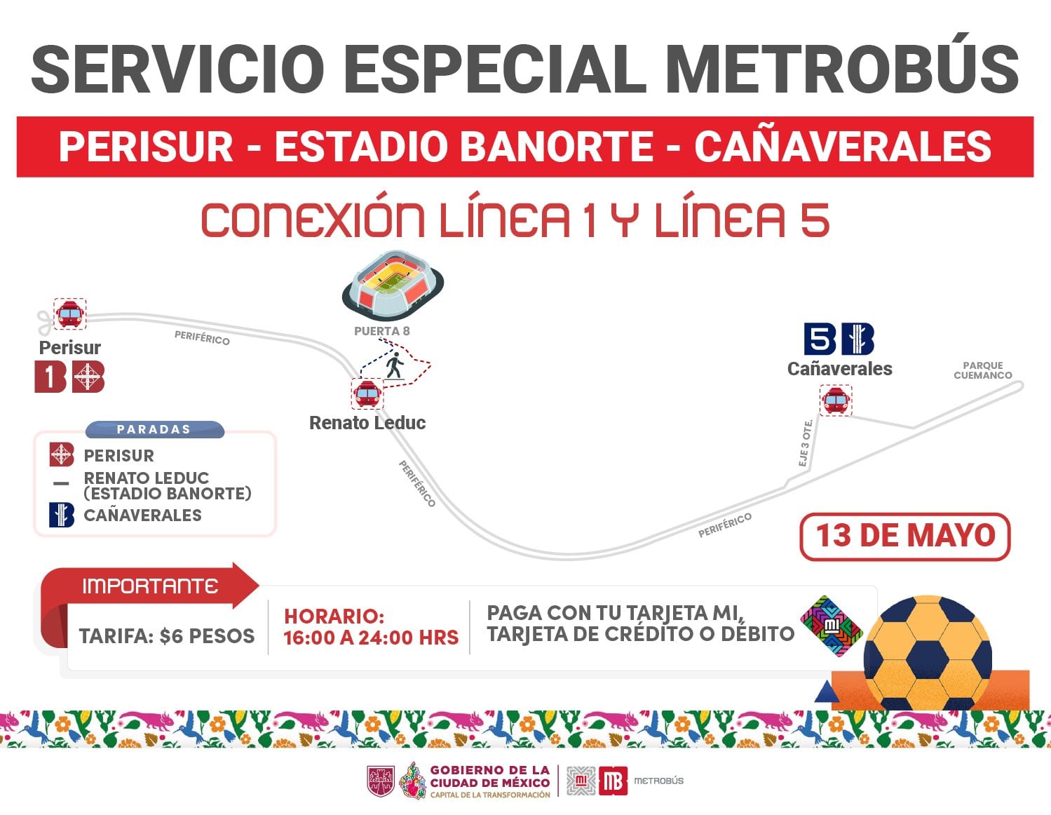 Metrobús tendrá ruta especial directa al Estadio Azteca