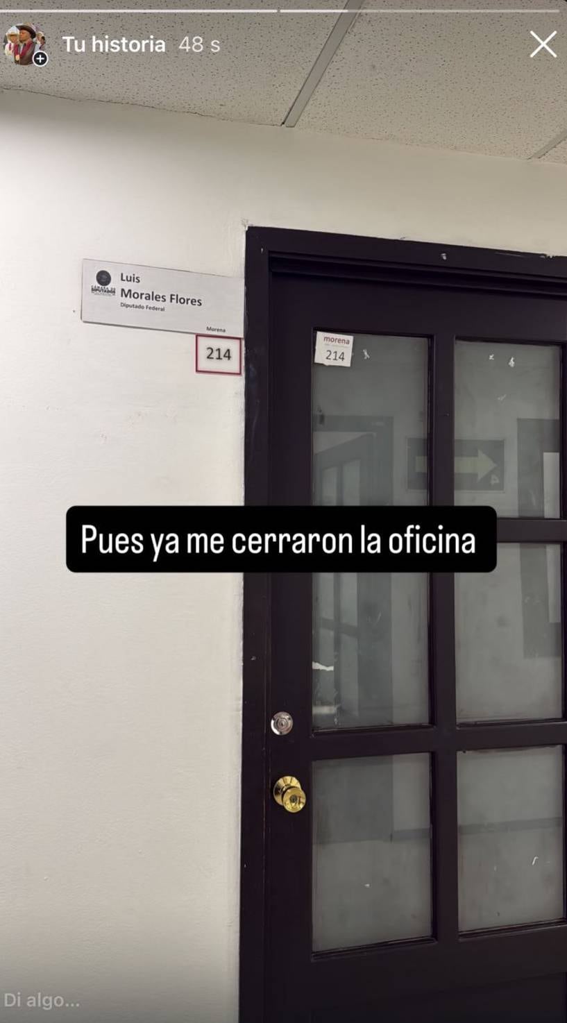 Cierran oficina de Luis Morales Flores