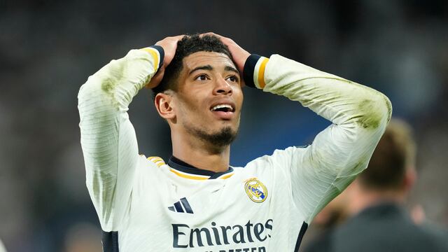 Jude Bellingham, en actividad de la Champions League con Real Madrid.