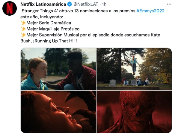 Nominaciones de Stranger Things a los Emmy 2022