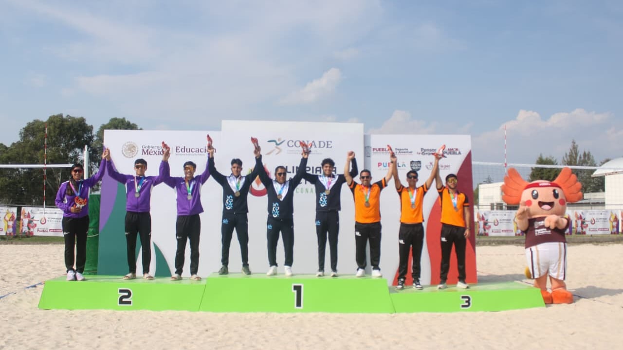Puebla defiende podio en voleibol de playa durante Olimpiada CONADE 2026