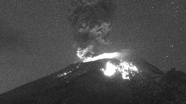 Explosión del Popocatépetl.
