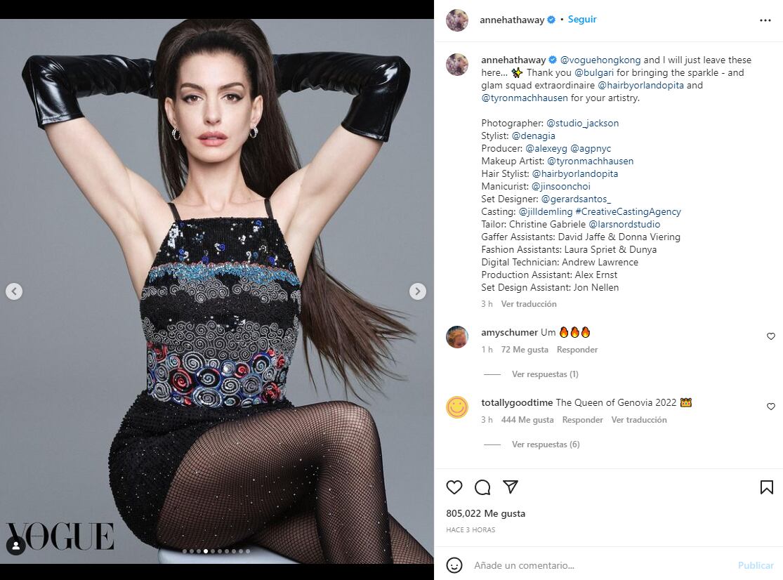 Anne Hathaway para Vogue Hong Kong