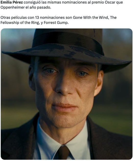 Memes de las nominaciones a los Oscar 2025