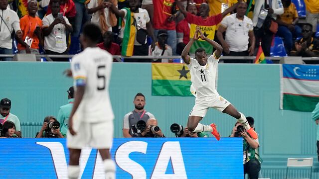 Osman Bukari celebró al estilo de CR7 el segundo gol de la Selección de Ghana.