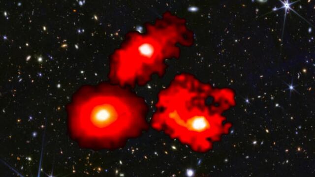 Telescopio espacial James Webb encontró tres “monstruos rojos” en el espacio