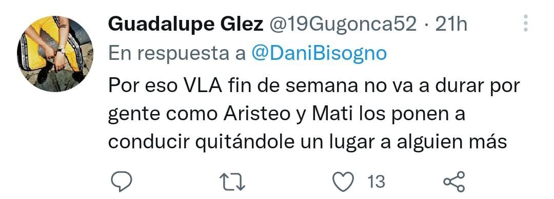 Tweets, VLA Fin de Semana