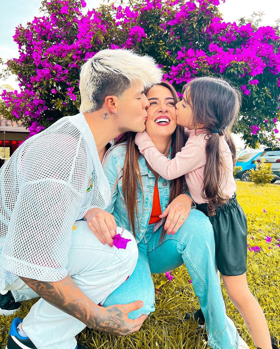 Carlos Feria, Adriana Valcárcel y su hija