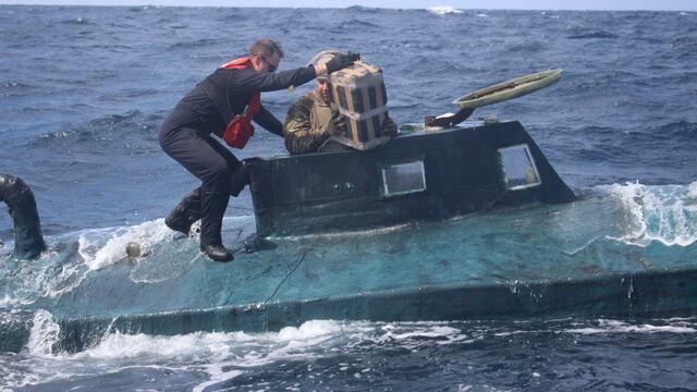 Submarino incautado en el océano Pacífico