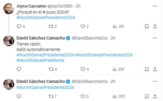 Xóchitl Gálvez es tendencia por error de sus bots