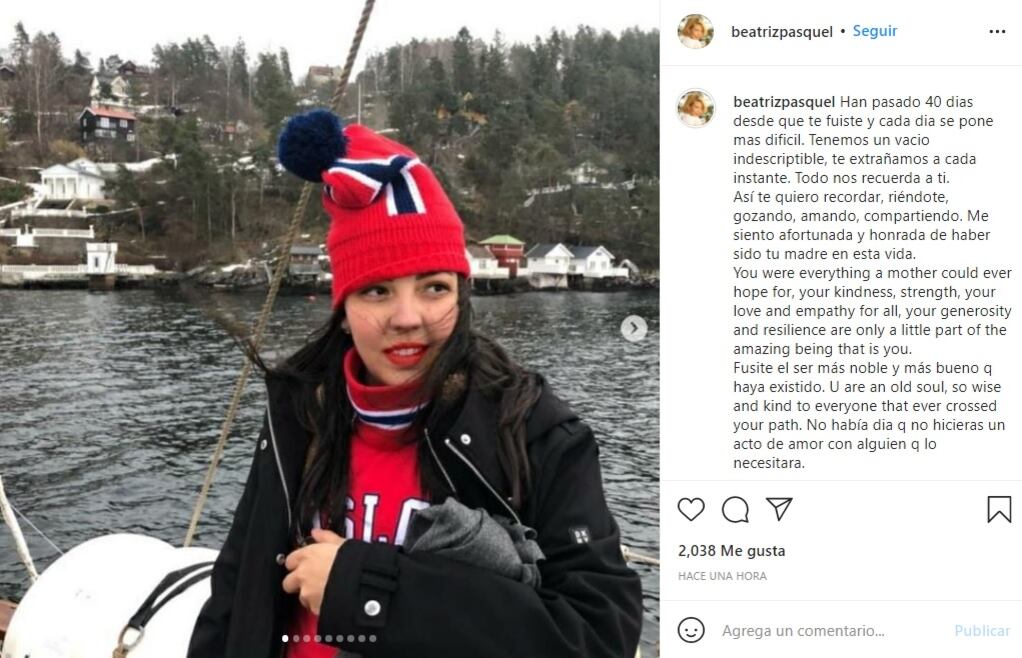 Beatriz Pasquel se pronuncia tras la muerte de su hija Natasha Moctezuma