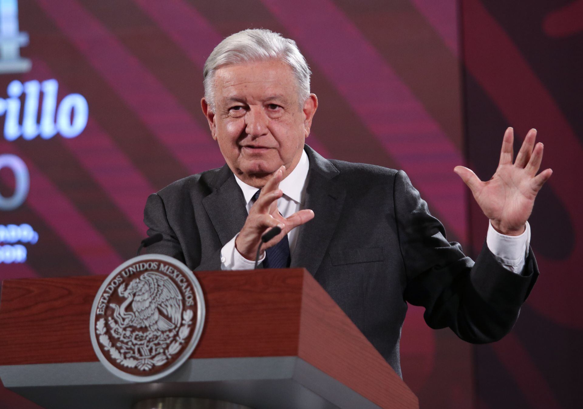AMLO en su conferencia mañanera