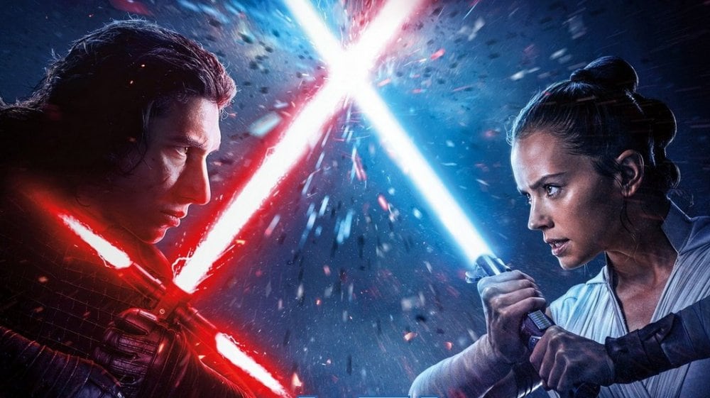 Kylo Ren y Rey en Star Wars: The Rise of Skywalker