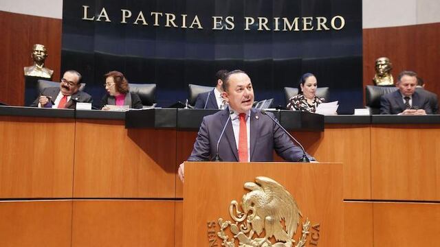 Senador Erandi Bermúdez en tribuna.