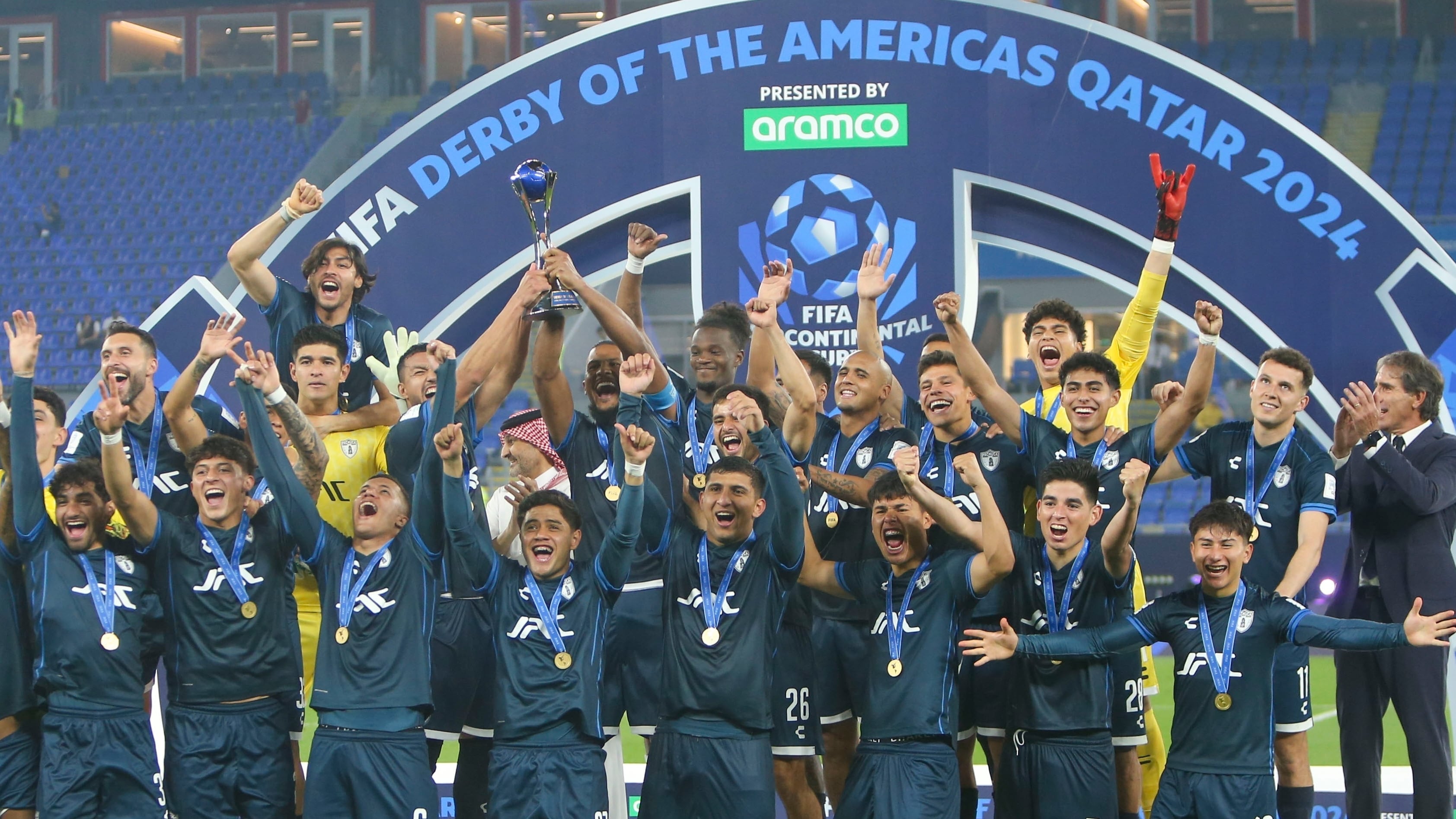 Pachuca celebra en Copa Intercontinental 2024