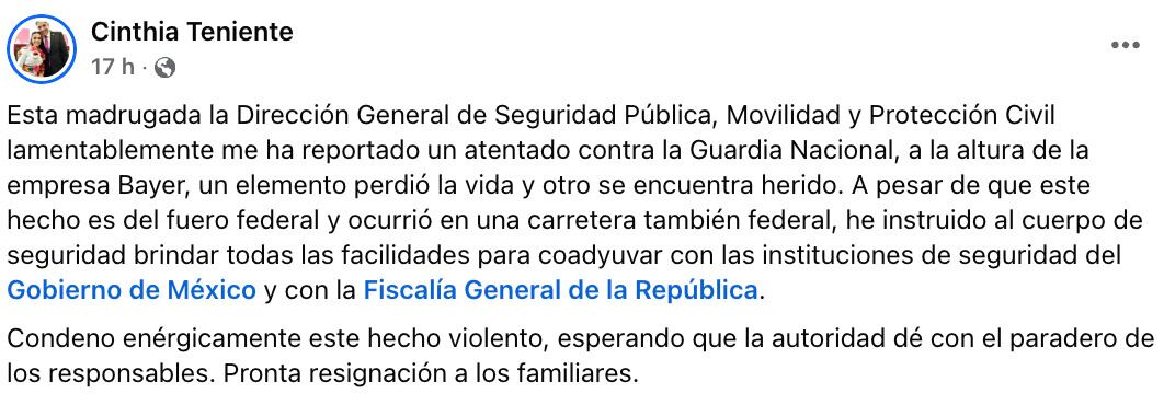 Emboscada a Guardia Nacional en Guanajuato.