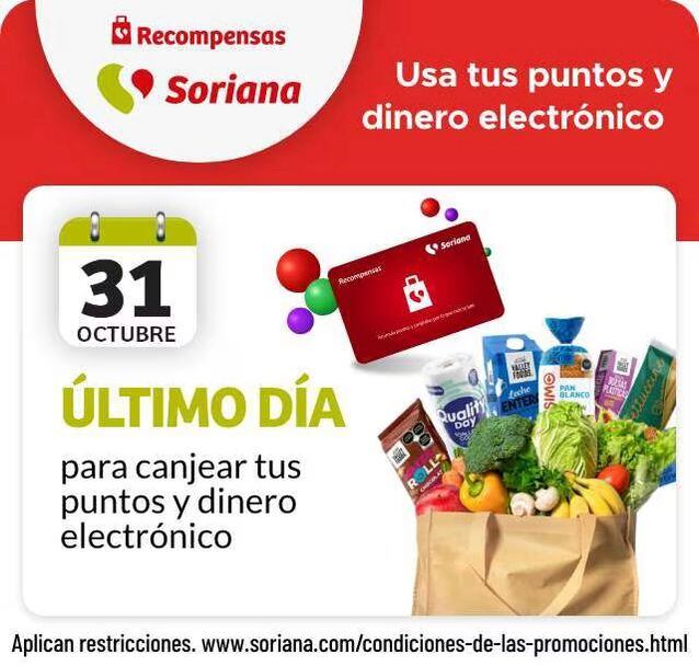 Soriana Canje de puntos recompensa. Tomada de internet