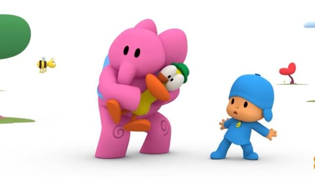 Pocoyó se asusta con una abeja