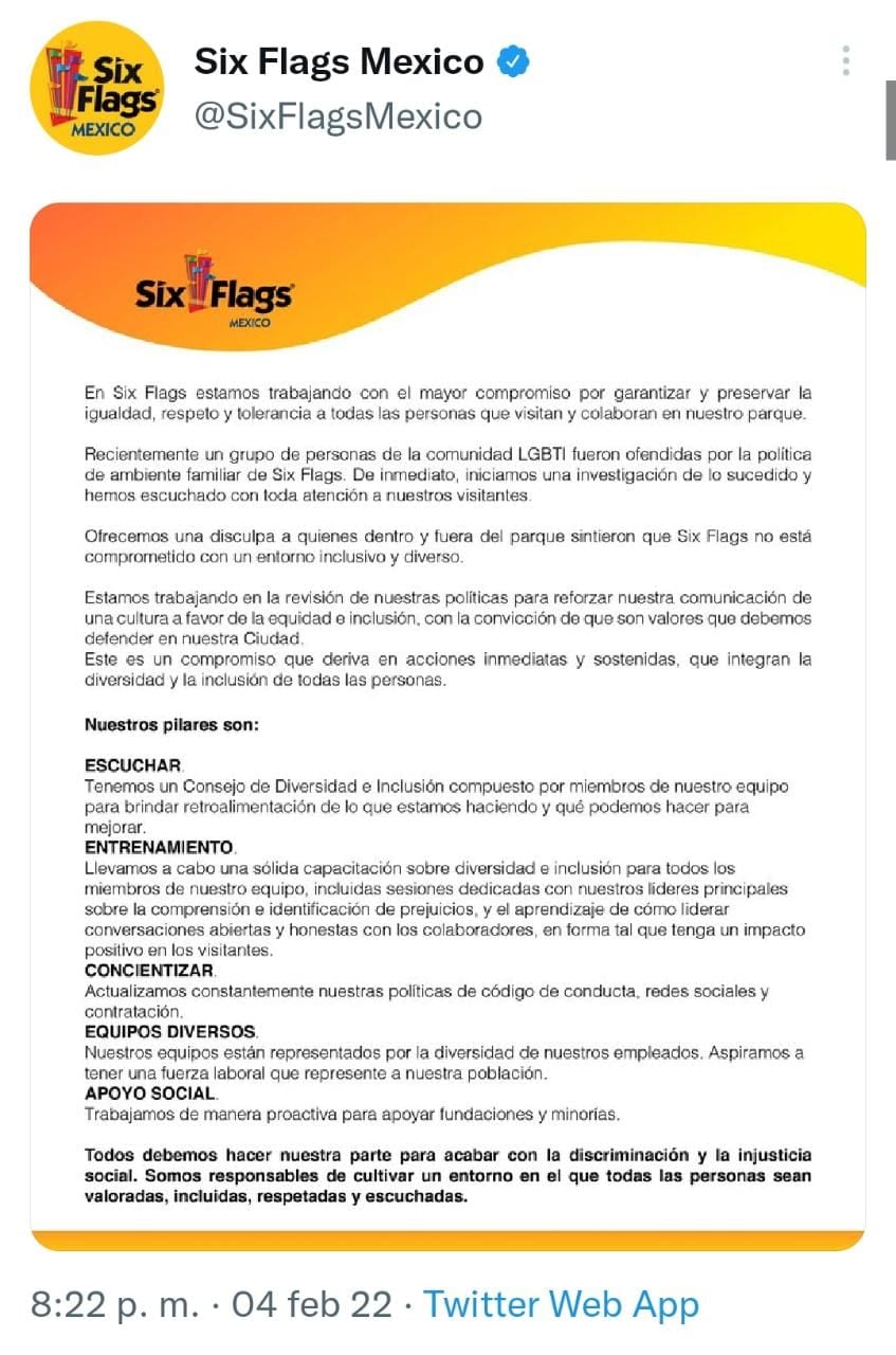 Publicación de Twitter