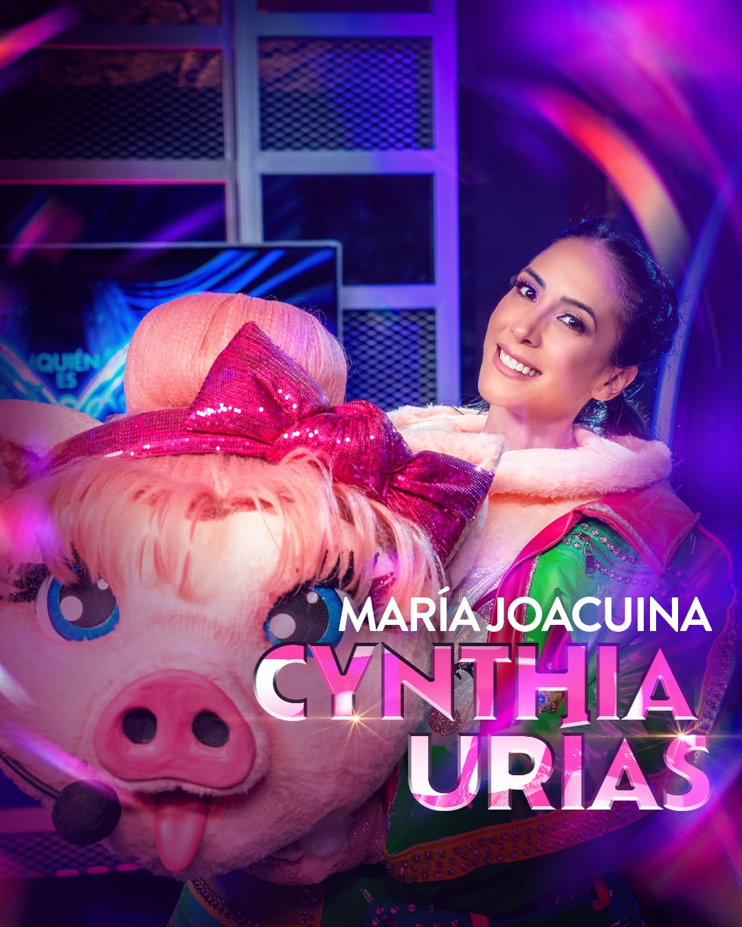 Cynthia Urías escondida en el personaje de María Joacuina de Quién es la Máscara.