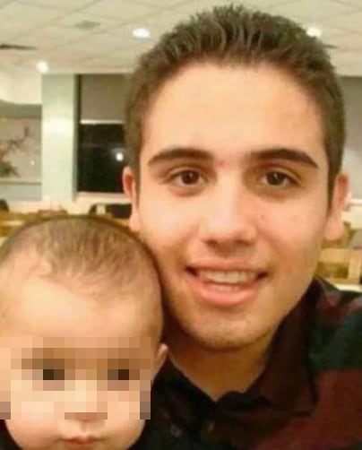 Ovidio Guzmán con quien sería una hija que procreó con Adriana Meza Torres