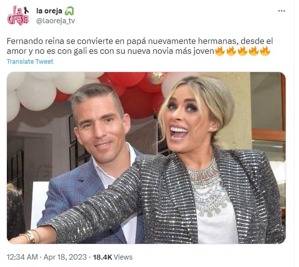 Galilea Montijo y Fernando Reina